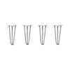 DIY Hairpin Legs Hairpin Legs 13" / Grey / 1/2" Hairpin Legs Set of 4, 3-Rod Design - Grey Powder Coated Finish