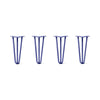 DIY Hairpin Legs Hairpin Legs 13" / Midnight Blue (Navy) / 1/2" Hairpin Legs Set of 4, 3-Rod Design - Midnight Blue (Navy) Powder Coated Finish