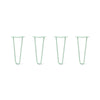 Hairpin Legs Set of 4, 2-Rod Design - Mint Powder Coated Finish