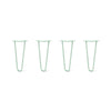 DIY Hairpin Legs Hairpin Legs 13" / Mint / 1/2" Hairpin Legs Set of 4, 2-Rod Design - Mint Powder Coated Finish