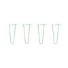 Hairpin Legs Set of 4, 2-Rod Design - Mint Powder Coated Finish