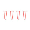 DIY Hairpin Legs Hairpin Legs 13" / Orange / Red / 1/2" Hairpin Legs Set of 4, 2-Rod Design - Orange-Red Powder Coated Finish