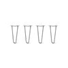 DIY Hairpin Legs Hairpin Legs 13" / Raw Steel / 3/8" Hairpin Legs Set of 4, 2-Rod Design - Raw Steel