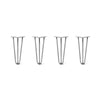 DIY Hairpin Legs Hairpin Legs 13" / Raw Steel / 3/8" Hairpin Legs Set of 4, 3-Rod Design - Raw Steel