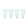 DIY Hairpin Legs Hairpin Legs 13" / Teal / 1/2" Hairpin Legs Set of 4, 2-Rod Design - Teal Powder Coated Finish