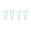 DIY Hairpin Legs Hairpin Legs 13" / Teal / 3/8" Hairpin Legs Set of 4, 2-Rod Design - Teal Powder Coated Finish