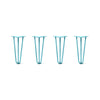 DIY Hairpin Legs Hairpin Legs 13" / Teal / 3/8" Hairpin Legs Set of 4, 3-Rod Design - Teal Powder Coated Finish