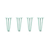 DIY Hairpin Legs Hairpin Legs 13" / Turquoise / 1/2" Hairpin Legs Set of 4, 3-Rod Design - Turquoise Powder Coated Finish