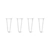 DIY Hairpin Legs Hairpin Legs 13" / White / 1/2" Hairpin Legs Set of 4, 2-Rod Design - White Powder Coated Finish