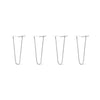 DIY Hairpin Legs Hairpin Legs 13" / White / 3/8" Hairpin Legs Set of 4, 2-Rod Design - White Powder Coated Finish