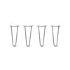 DIY Hairpin Legs Hairpin Legs 14" / Clear / 1/2" Hairpin Legs Set of 4, 2-Rod Design - Clear Coated Finish