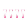 DIY Hairpin Legs Hairpin Legs 14" / Fuchsia / 1/2" Hairpin Legs Set of 4, 2-Rod Design - Fuchsia Powder Coated Finish