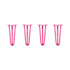 DIY Hairpin Legs Hairpin Legs 14" / Fuchsia / 1/2" Hairpin Legs Set of 4, 3-Rod Design - Fuchsia Powder Coated Finish