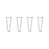 DIY Hairpin Legs Hairpin Legs 14" / Grey / 1/2" Hairpin Legs Set of 4, 2-Rod Design - Grey Powder Coated Finish