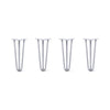DIY Hairpin Legs Hairpin Legs 14" / Grey / 1/2" Hairpin Legs Set of 4, 3-Rod Design - Grey Powder Coated Finish