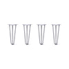 DIY Hairpin Legs Hairpin Legs 14" / Grey / 3/8" Hairpin Legs Set of 4, 3-Rod Design - Grey Powder Coated Finish