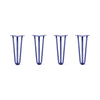 DIY Hairpin Legs Hairpin Legs 14" / Midnight Blue (Navy) / 1/2" Hairpin Legs Set of 4, 3-Rod Design - Midnight Blue (Navy) Powder Coated Finish