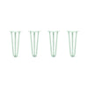 DIY Hairpin Legs Hairpin Legs 14" / Mint / 1/2" Hairpin Legs Set of 4, 3-Rod Design - Mint Powder Coated Finish