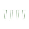 Hairpin Legs Set of 4, 2-Rod Design - Mint Powder Coated Finish