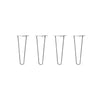 DIY Hairpin Legs Hairpin Legs 14" / Raw Steel / 3/8" Hairpin Legs Set of 4, 2-Rod Design - Raw Steel