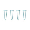 DIY Hairpin Legs Hairpin Legs 14" / Teal / 3/8" Hairpin Legs Set of 4, 2-Rod Design - Teal Powder Coated Finish