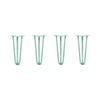 DIY Hairpin Legs Hairpin Legs 14" / Turquoise / 1/2" Hairpin Legs Set of 4, 3-Rod Design - Turquoise Powder Coated Finish