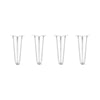 DIY Hairpin Legs Hairpin Legs 14" / White / 1/2" Hairpin Legs Set of 4, 3-Rod Design - White Powder Coated Finish
