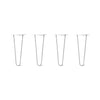 DIY Hairpin Legs Hairpin Legs 14" / White / 3/8" Hairpin Legs Set of 4, 2-Rod Design - White Powder Coated Finish
