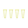 DIY Hairpin Legs Hairpin Legs 14" / Yellow / 1/2" Hairpin Legs Set of 4, 2-Rod Design - Yellow Powder Coated Finish
