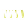 DIY Hairpin Legs Hairpin Legs 14" / Yellow / 3/8" Hairpin Legs Set of 4, 3-Rod Design - Yellow Powder Coated Finish
