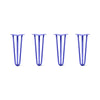 DIY Hairpin Legs Hairpin Legs 15" / Blue / 1/2" Hairpin Legs Set of 4, 3-Rod Design - Blue Powder Coated Finish