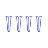 DIY Hairpin Legs Hairpin Legs 15" / Blue / 3/8" Hairpin Legs Set of 4, 3-Rod Design - Blue Powder Coated Finish