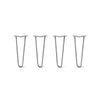DIY Hairpin Legs Hairpin Legs 15" / Clear / 1/2" Hairpin Legs Set of 4, 2-Rod Design - Clear Coated Finish