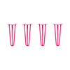 DIY Hairpin Legs Hairpin Legs 15" / Fuchsia / 1/2" Hairpin Legs Set of 4, 3-Rod Design - Fuchsia Powder Coated Finish