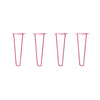 Hairpin Legs Set of 4, 2-Rod Design - Fuchsia Powder Coated Finish