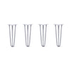 DIY Hairpin Legs Hairpin Legs 15" / Grey / 1/2" Hairpin Legs Set of 4, 3-Rod Design - Grey Powder Coated Finish