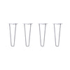 Hairpin Legs Set of 4, 2-Rod Design - Grey Powder Coated Finish