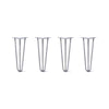 DIY Hairpin Legs Hairpin Legs 15" / Grey / 3/8" Hairpin Legs Set of 4, 3-Rod Design - Grey Powder Coated Finish