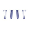 DIY Hairpin Legs Hairpin Legs 15" / Midnight Blue (Navy) / 1/2" Hairpin Legs Set of 4, 3-Rod Design - Midnight Blue (Navy) Powder Coated Finish