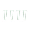 Hairpin Legs Set of 4, 2-Rod Design - Mint Powder Coated Finish