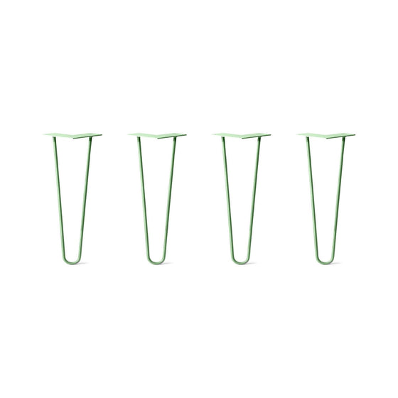 Hairpin Legs Set of 4, 2-Rod Design - Mint Powder Coated Finish