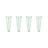 DIY Hairpin Legs Hairpin Legs 15" / Mint / 3/8" Hairpin Legs Set of 4, 3-Rod Design - Mint Powder Coated Finish