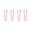 DIY Hairpin Legs Hairpin Legs 15" / Orange / Red / 3/8" Hairpin Legs Set of 4, 2-Rod Design - Orange-Red Powder Coated Finish