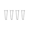 DIY Hairpin Legs Hairpin Legs 15" / Raw Steel / 1/2" Hairpin Legs Set of 4, 2-Rod Design - Raw Steel