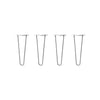 DIY Hairpin Legs Hairpin Legs 15" / Raw Steel / 3/8" Hairpin Legs Set of 4, 2-Rod Design - Raw Steel