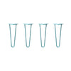 DIY Hairpin Legs Hairpin Legs 15" / Teal / 3/8" Hairpin Legs Set of 4, 2-Rod Design - Teal Powder Coated Finish