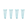 DIY Hairpin Legs Hairpin Legs 15" / Teal / 3/8" Hairpin Legs Set of 4, 3-Rod Design - Teal Powder Coated Finish