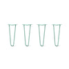 DIY Hairpin Legs Hairpin Legs 15" / Turquoise / 1/2" Hairpin Legs Set of 4, 2-Rod Design - Turquoise Powder Coated Finish