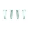 DIY Hairpin Legs Hairpin Legs 15" / Turquoise / 1/2" Hairpin Legs Set of 4, 3-Rod Design - Turquoise Powder Coated Finish