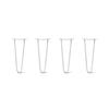 DIY Hairpin Legs Hairpin Legs 15" / White / 1/2" Hairpin Legs Set of 4, 2-Rod Design - White Powder Coated Finish